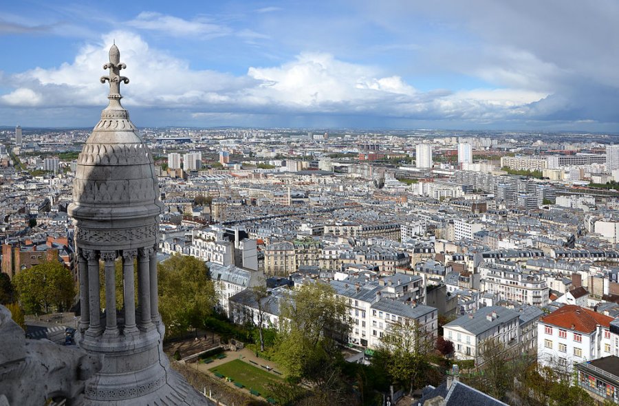 Вид с Базилики Сакре-Кёр в Париже